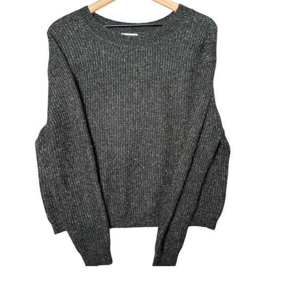 BP. Brand Womens Acrylic Knit Crew Neck Sweater Green Shimmer size M - Picture 2 of 9